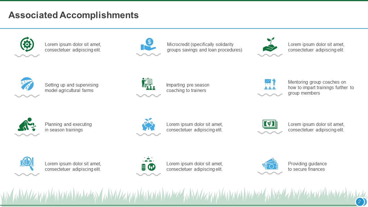 Associated Accomplishments Slide